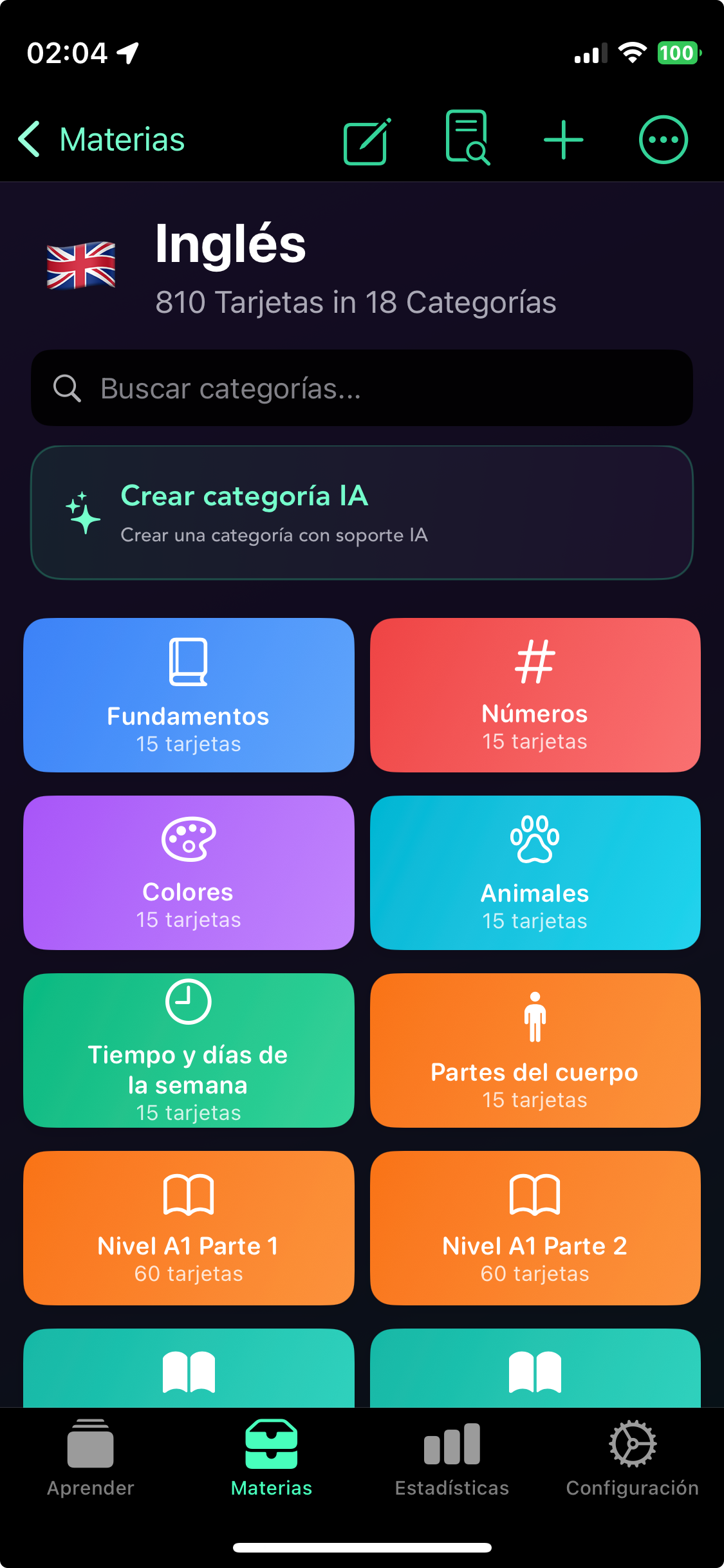 Vista general de cursos